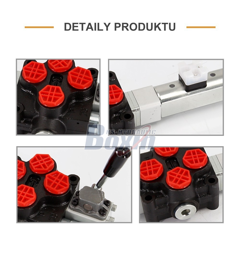 Q45 Manuální a tlačný/tažný elektromagnet 1 cívka Monoblokový směrový ventil